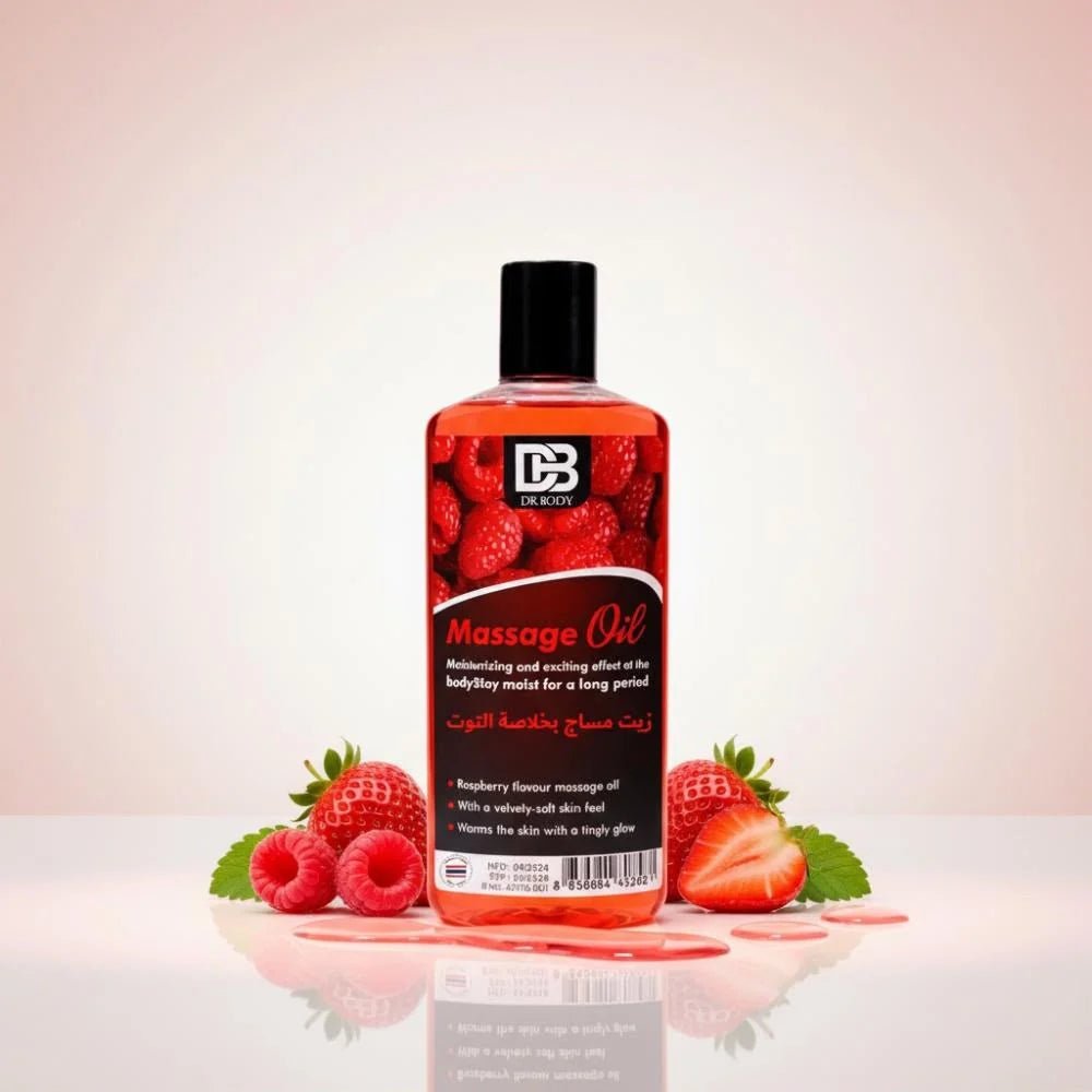 DR BODY Massage Oil - Moisturizing & Exciting Raspberry Flavour - Sales